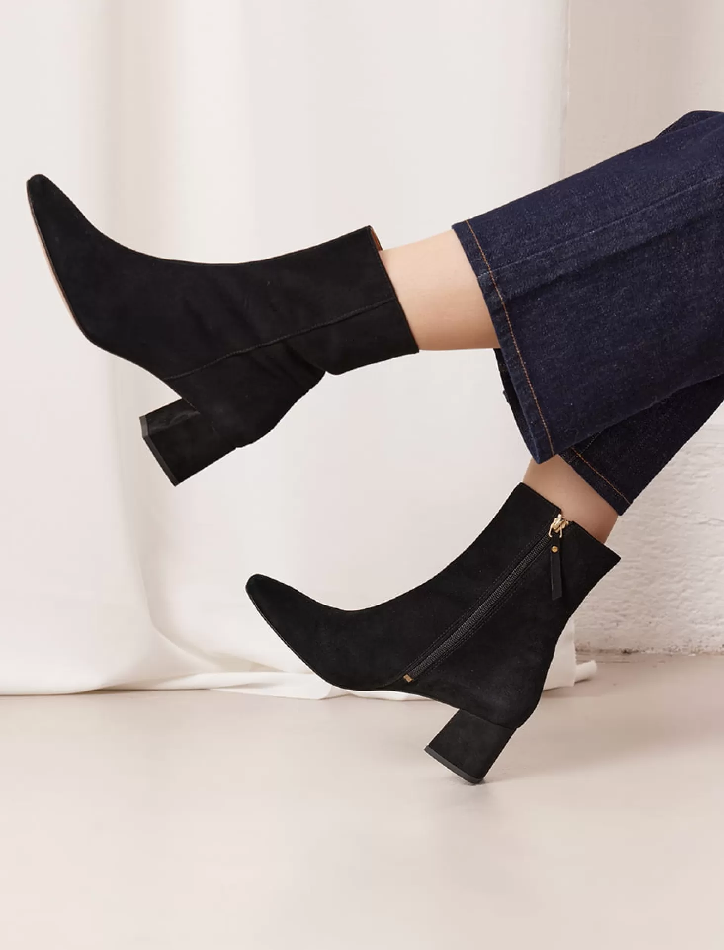 Pied de Biche Bottines A Talons<Albane Noir Velours