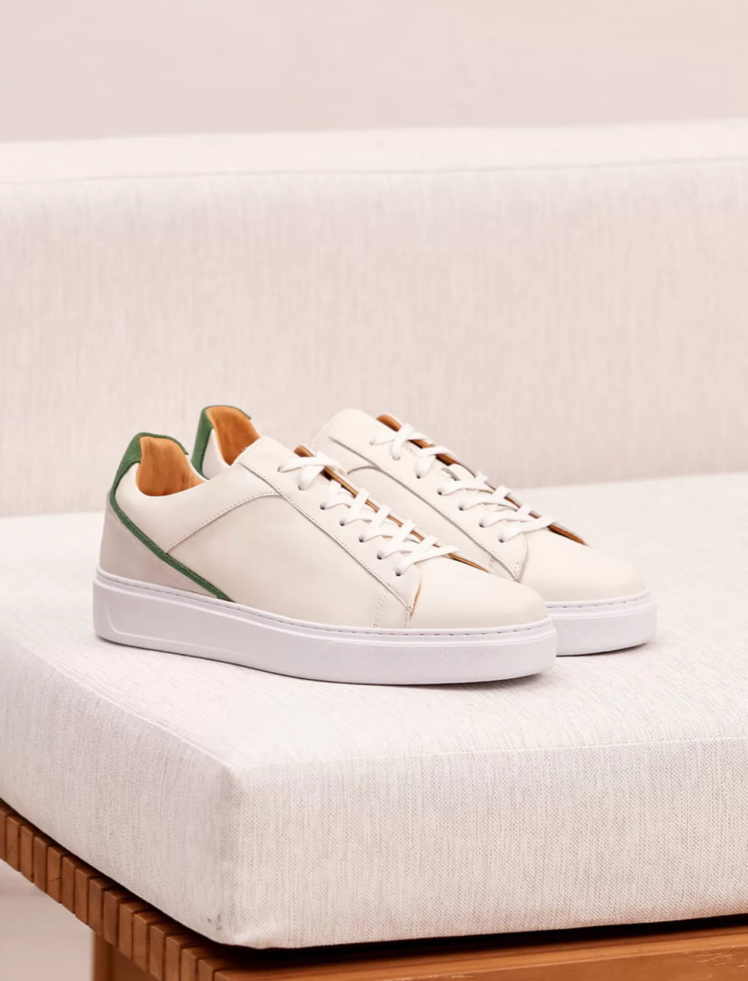 Pied de Biche Sneakers<Flavio Blanc & Vert