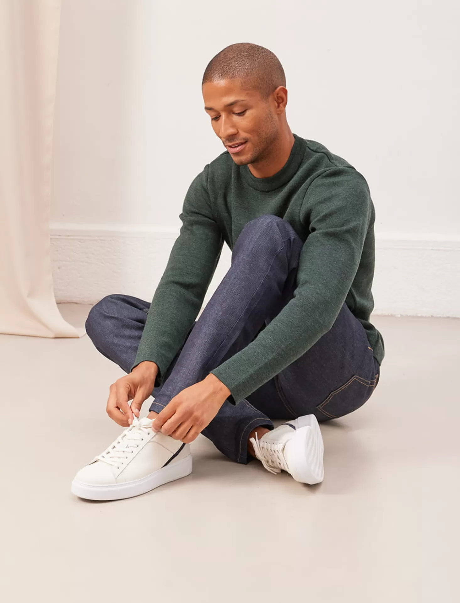 Pied de Biche Sneakers<Flavio Blanc & Navy