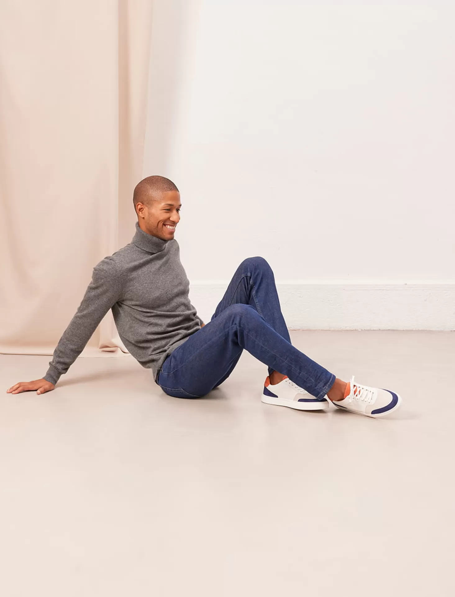 Pied de Biche Sneakers<Frisco V3 Blanc, Bleu & Terracotta