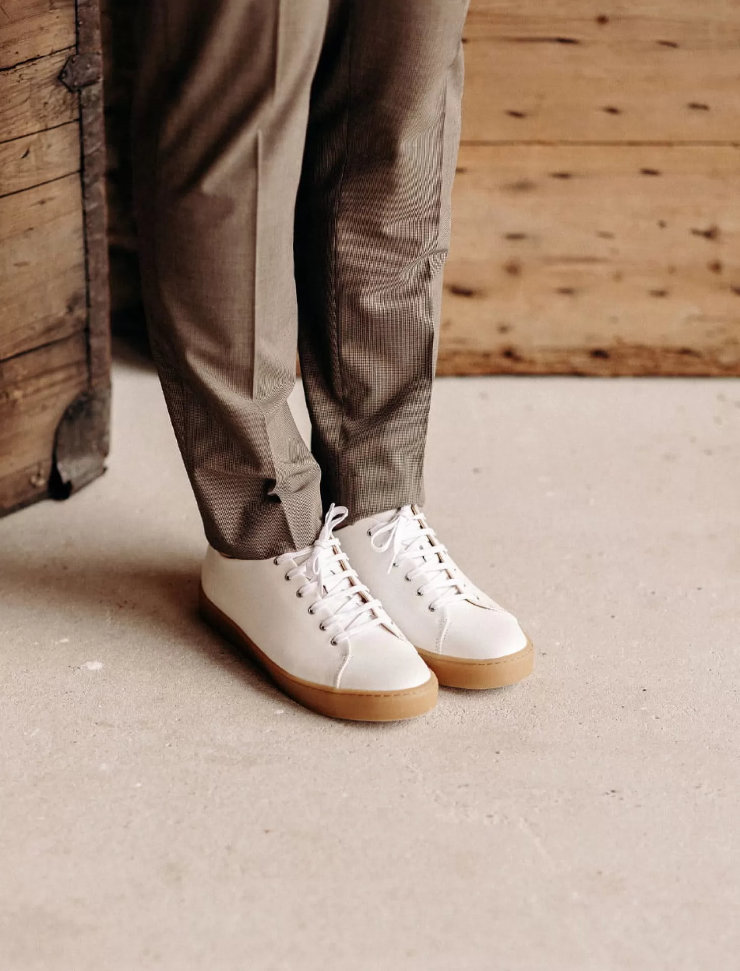 Pied de Biche Sneakers<Ivo Blanc Miel