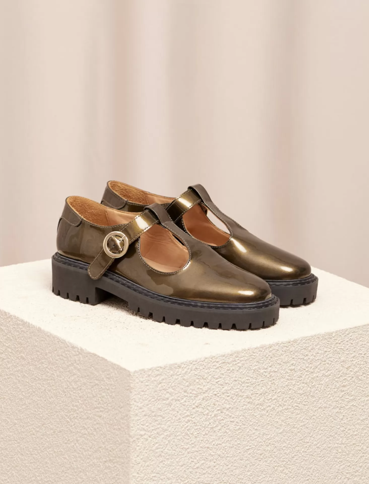 Pied de Biche Babies Et Escarpins<Megane Olive Metalise
