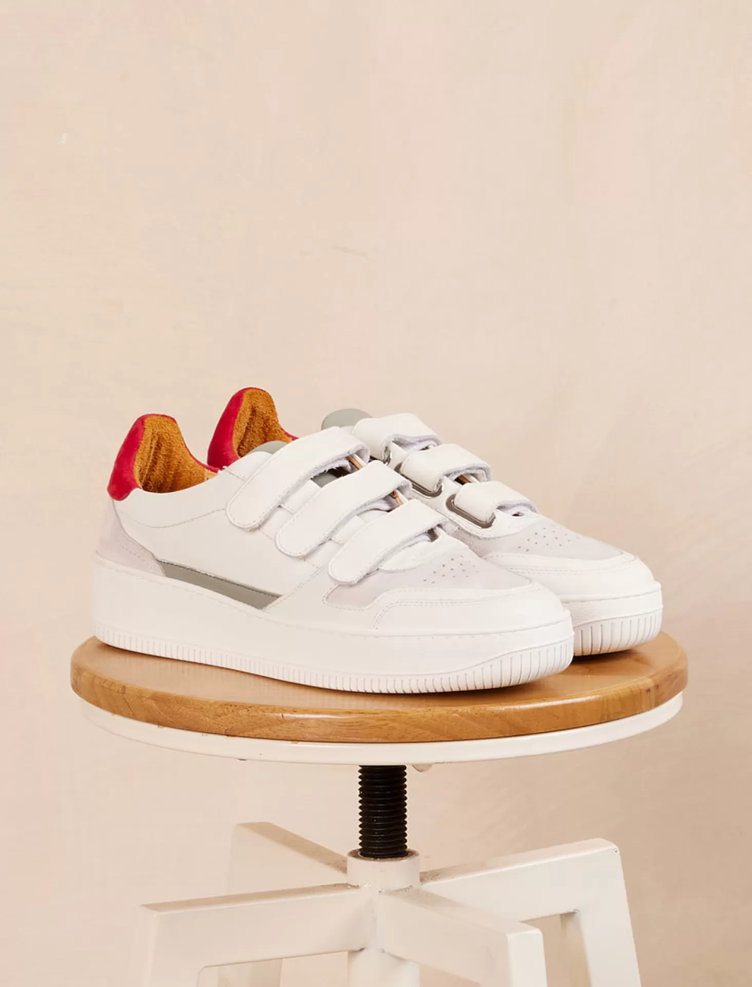 Pied de Biche Sneakers<Valmy Blanc & Vert De Gris